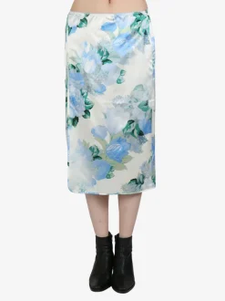 Skirts>MERYLL ROGGE s Knee Length Slip Skirt w/ Piping