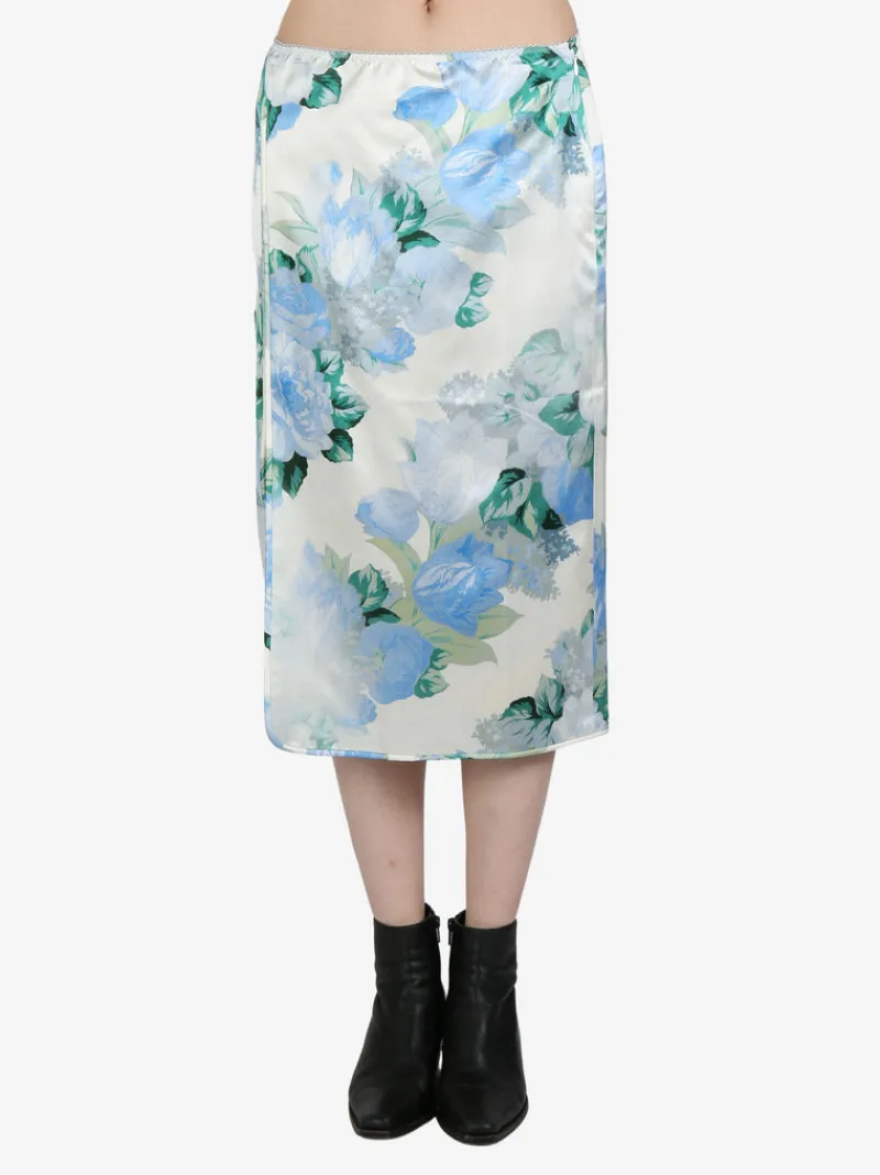Skirts>MERYLL ROGGE s Knee Length Slip Skirt w/ Piping