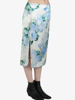 Skirts>MERYLL ROGGE s Knee Length Slip Skirt w/ Piping