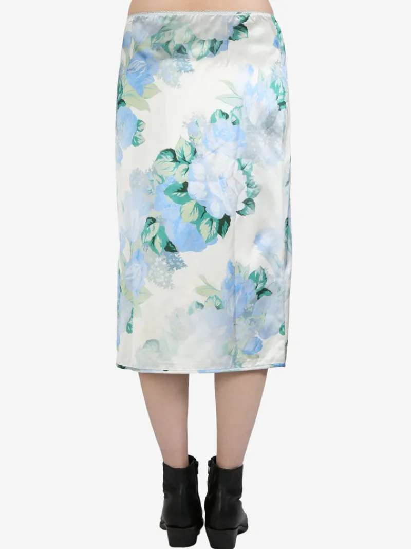 Skirts>MERYLL ROGGE s Knee Length Slip Skirt w/ Piping