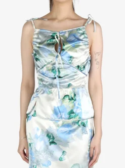Tops>MERYLL ROGGE s Open-Back Top w/ Piping