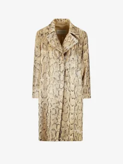 Jackets & Coats>DRIES VAN NOTEN Sequin Snakeskin Coat