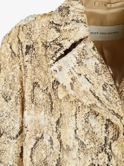 Jackets & Coats>DRIES VAN NOTEN Sequin Snakeskin Coat