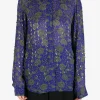 Shirts>DRIES VAN NOTEN Sheer Appliqué Blouse