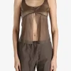 Tops>AMOMENTO Sheer Bra Top