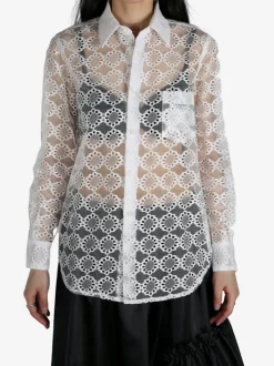 Shirts>COMME DES GARCONS Sheer Lace Blouse