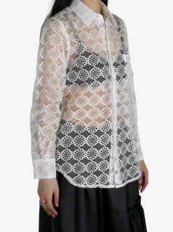 Shirts>COMME DES GARCONS Sheer Lace Blouse