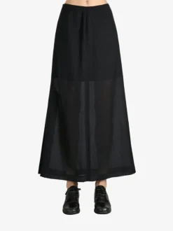 Skirts>AMOMENTO Sheer Maxi Long Skirt