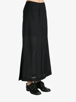 Skirts>AMOMENTO Sheer Maxi Long Skirt