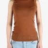 Tops>AURALEE Sheer Rib Tank Top