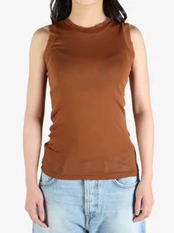 Tops>AURALEE Sheer Rib Tank Top