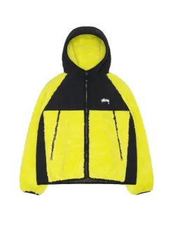Jackets & Coats>STUSSY Sherpa Paneled Hooded Jacket