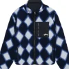 Jackets & Coats>STUSSY Sherpa Reversible Stamp Jacket