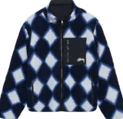 Jackets & Coats>STUSSY Sherpa Reversible Stamp Jacket
