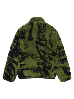 Jackets & Coats>STUSSY Sherpa Reversible Stamp Jacket