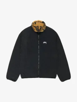 Jackets & Coats>STUSSY Sherpa Reversible Stamp Jacket