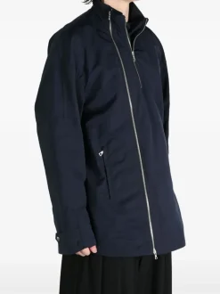 Jackets & Coats>DRIES VAN NOTEN Short Collar Double Zippered Jacket