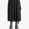 Pants>Y'S Side Button Wide Leg Pant