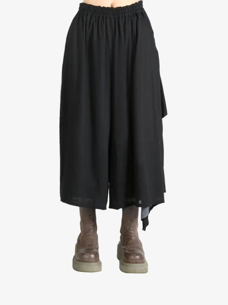 Pants>Y'S Side Button Wide Leg Pant