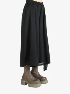 Pants>Y'S Side Button Wide Leg Pant