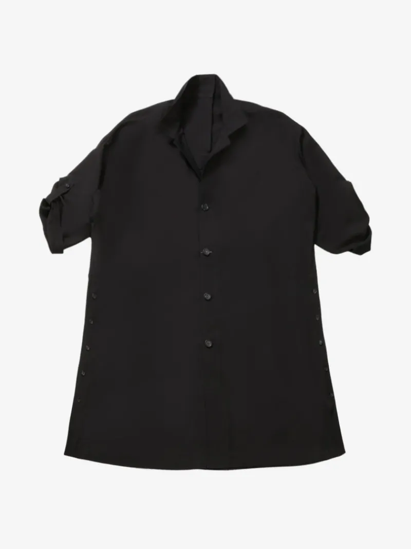 Jackets & Coats>YOHJI YAMAMOTO Side Gather Detail Coat