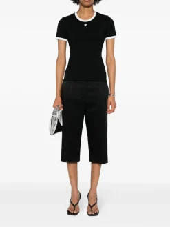 T-shirts>COURRÈGES Signature Contrast T-Shirt