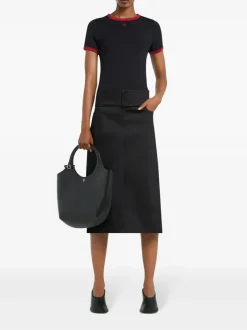 T-shirts>COURRÈGES Signature Contrast T-Shirt