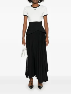 T-shirts>COURRÈGES Signature Contrast T-Shirt