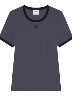 T-shirts>COURRÈGES Signature Contrast T-Shirt