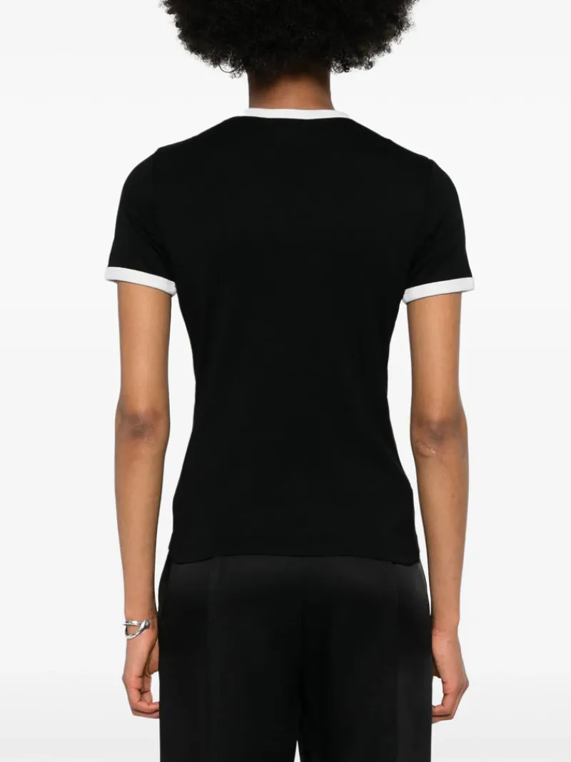 T-shirts>COURRÈGES Signature Contrast T-Shirt