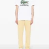 T-shirts>LACOSTE Signature Print Cotton T-Shirt