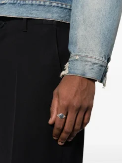 Jewelry | Jewelry>WERKSTATT MUNCHEN Signet Ring Classic Hammered