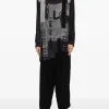 Shirts>YOHJI YAMAMOTO POUR HOMME Silk Asymetrical Button Up Blouse