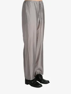 Pants>AMOMENTO Silky Banding Pants