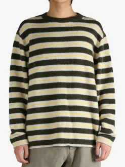 Knitwear>THE ELDER STATESMAN Sinful Stripe Crew Knitwear