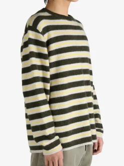 Knitwear>THE ELDER STATESMAN Sinful Stripe Crew Knitwear