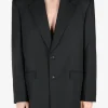 Jackets & Coats>LOUIS GABRIEL NOUCHI Single-Breasted Oversized Jacket