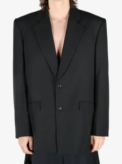 Jackets & Coats>LOUIS GABRIEL NOUCHI Single-Breasted Oversized Jacket