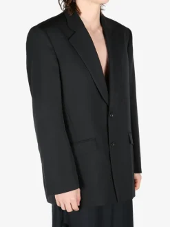 Jackets & Coats>LOUIS GABRIEL NOUCHI Single-Breasted Oversized Jacket