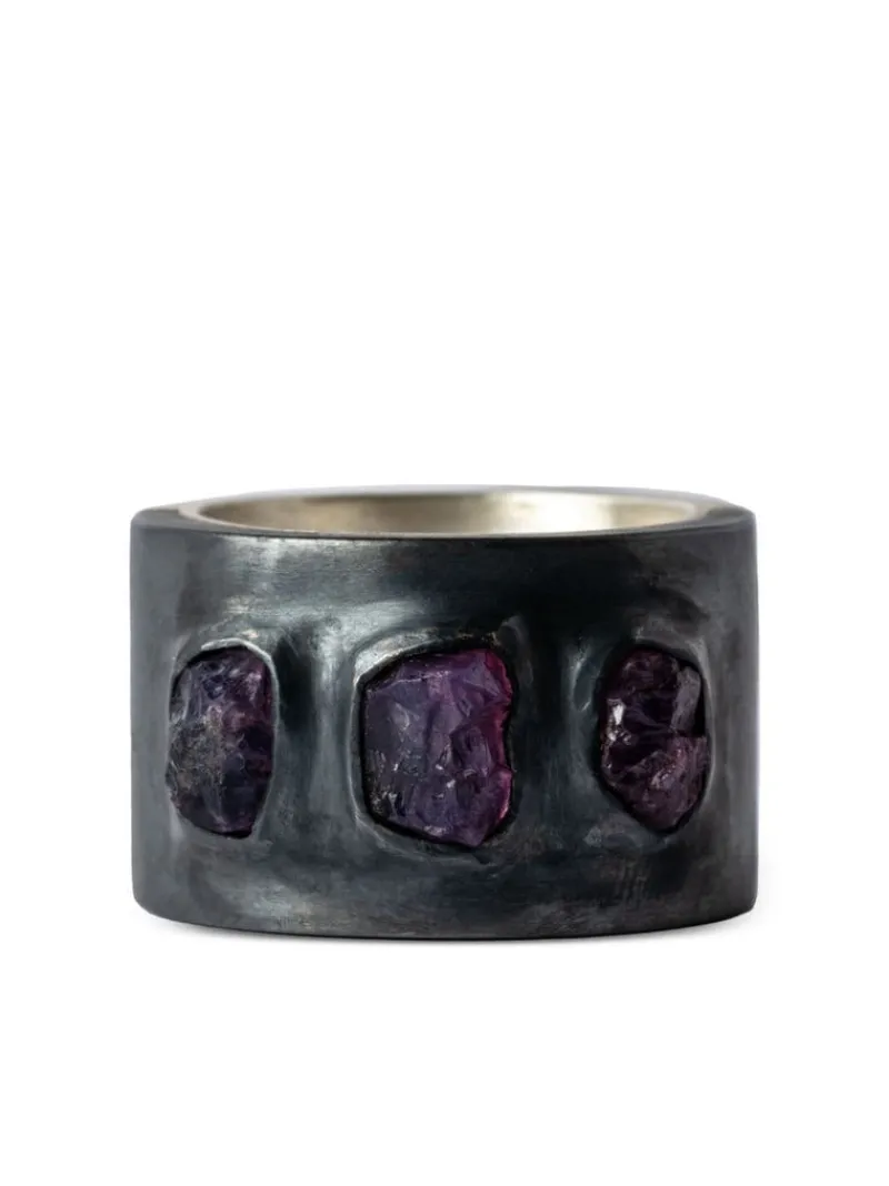Jewelry | Jewelry>PARTS OF FOUR Sistema Ring (Terrestrial Surfaced, 3 Winza Sapphires, 17mm, MA+KA+WIS)