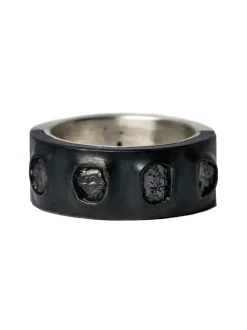 Jewelry | Jewelry>PARTS OF FOUR Sistema Ring (Terrestrial Surfaced, 1.0 CT, 4 Black Diamond Fragments, 9mm, MA+KA+KFRDIA)