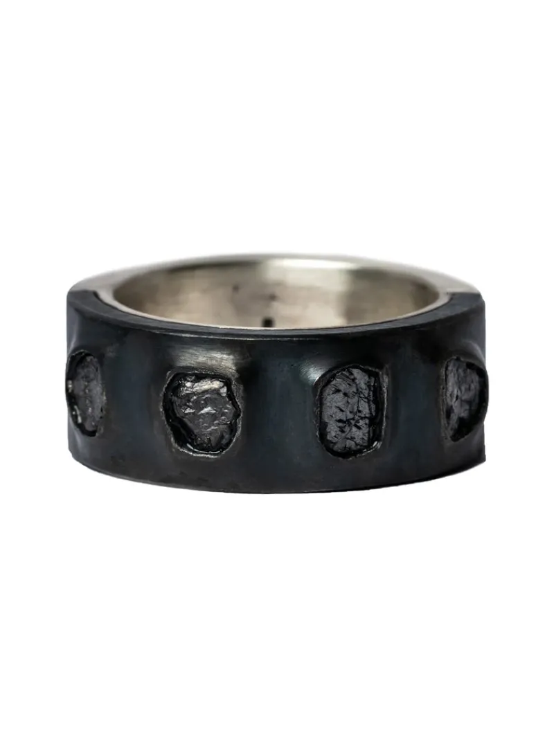Jewelry | Jewelry>PARTS OF FOUR Sistema Ring (Terrestrial Surfaced, 1.0 CT, 4 Black Diamond Fragments, 9mm, MA+KA+KFRDIA)