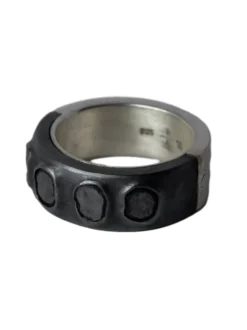 Jewelry | Jewelry>PARTS OF FOUR Sistema Ring (Terrestrial Surfaced, 0.4 CT, 4 Polished Black Diamond Slabs, 9mm, MA+KA+PBLKDIA)