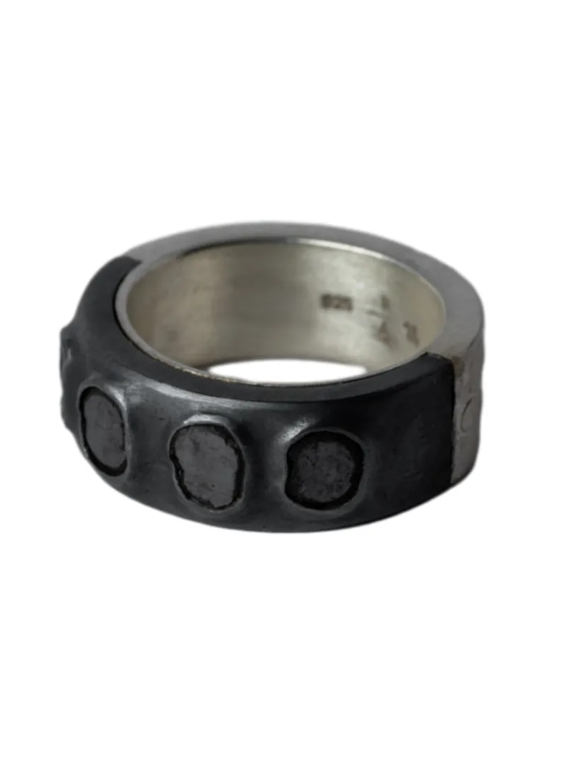 Jewelry | Jewelry>PARTS OF FOUR Sistema Ring (Terrestrial Surfaced, 0.4 CT, 4 Polished Black Diamond Slabs, 9mm, MA+KA+PBLKDIA)