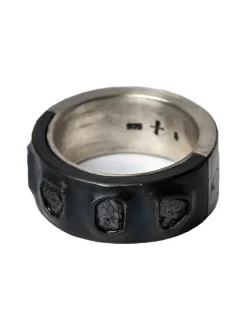 Jewelry | Jewelry>PARTS OF FOUR Sistema Ring (Terrestrial Surfaced, 1.0 CT, 4 Black Diamond Fragments, 9mm, MA+KA+KFRDIA)