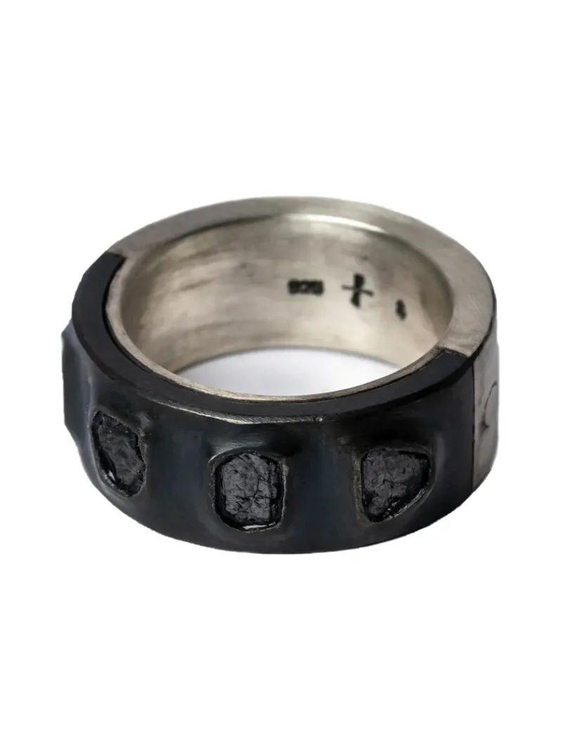 Jewelry | Jewelry>PARTS OF FOUR Sistema Ring (Terrestrial Surfaced, 1.0 CT, 4 Black Diamond Fragments, 9mm, MA+KA+KFRDIA)