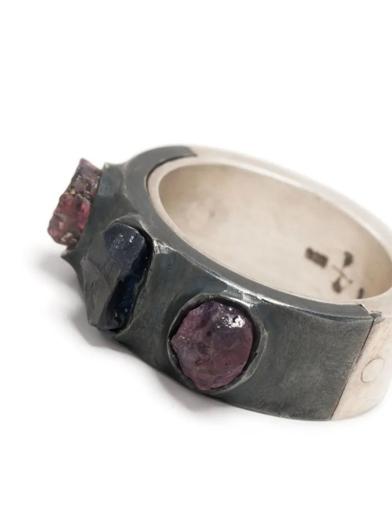 Jewelry | Jewelry>PARTS OF FOUR Sistema Ring (Terrestrial Surfaced, 3 Winza Sapphires, 9mm, MA+KA+WIS)