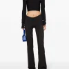 Tops>OFF-WHITE Sleek Long Sleeve Crop Top