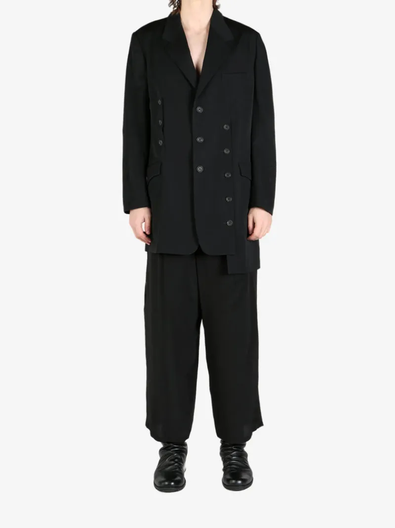 Suits & Blazers | Jackets & Coats>YOHJI YAMAMOTO POUR HOMME Sleeve Button Asymmetry Jacket