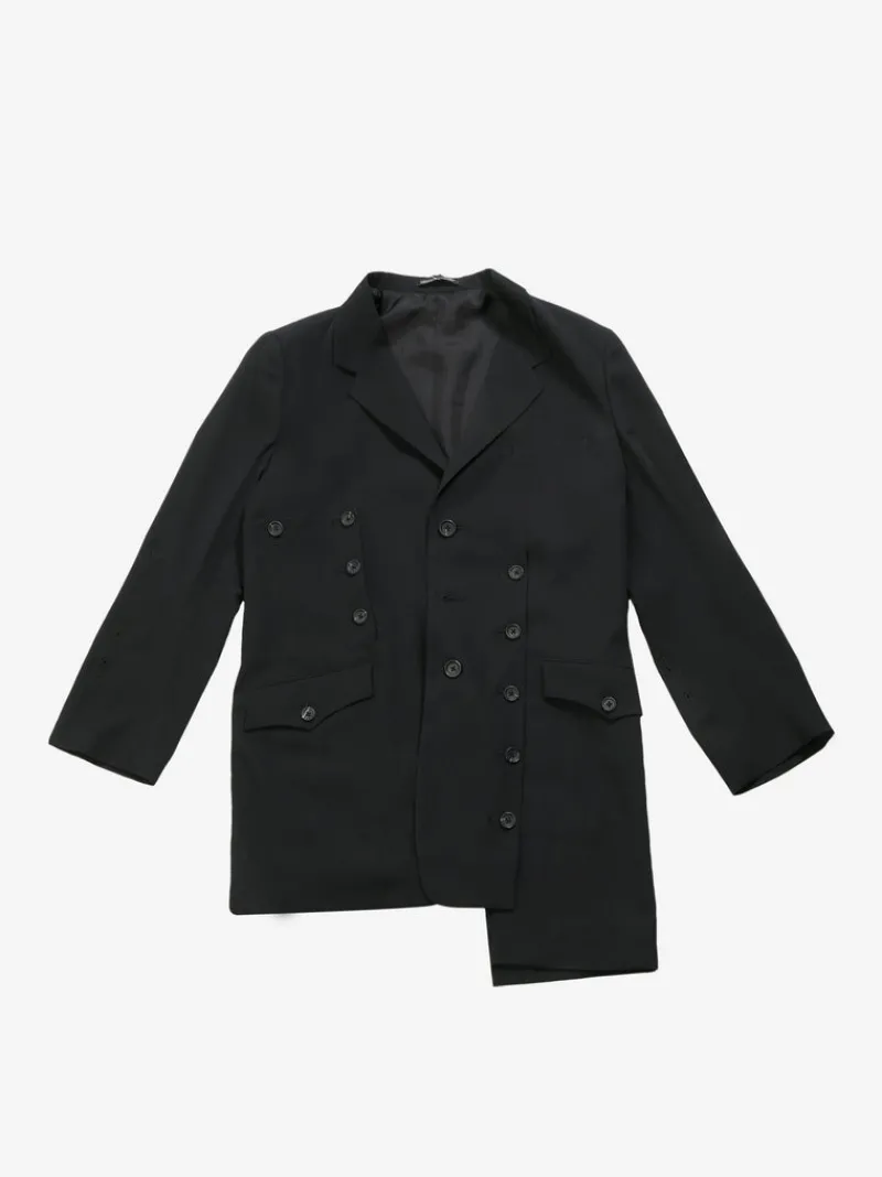 Suits & Blazers | Jackets & Coats>YOHJI YAMAMOTO POUR HOMME Sleeve Button Asymmetry Jacket